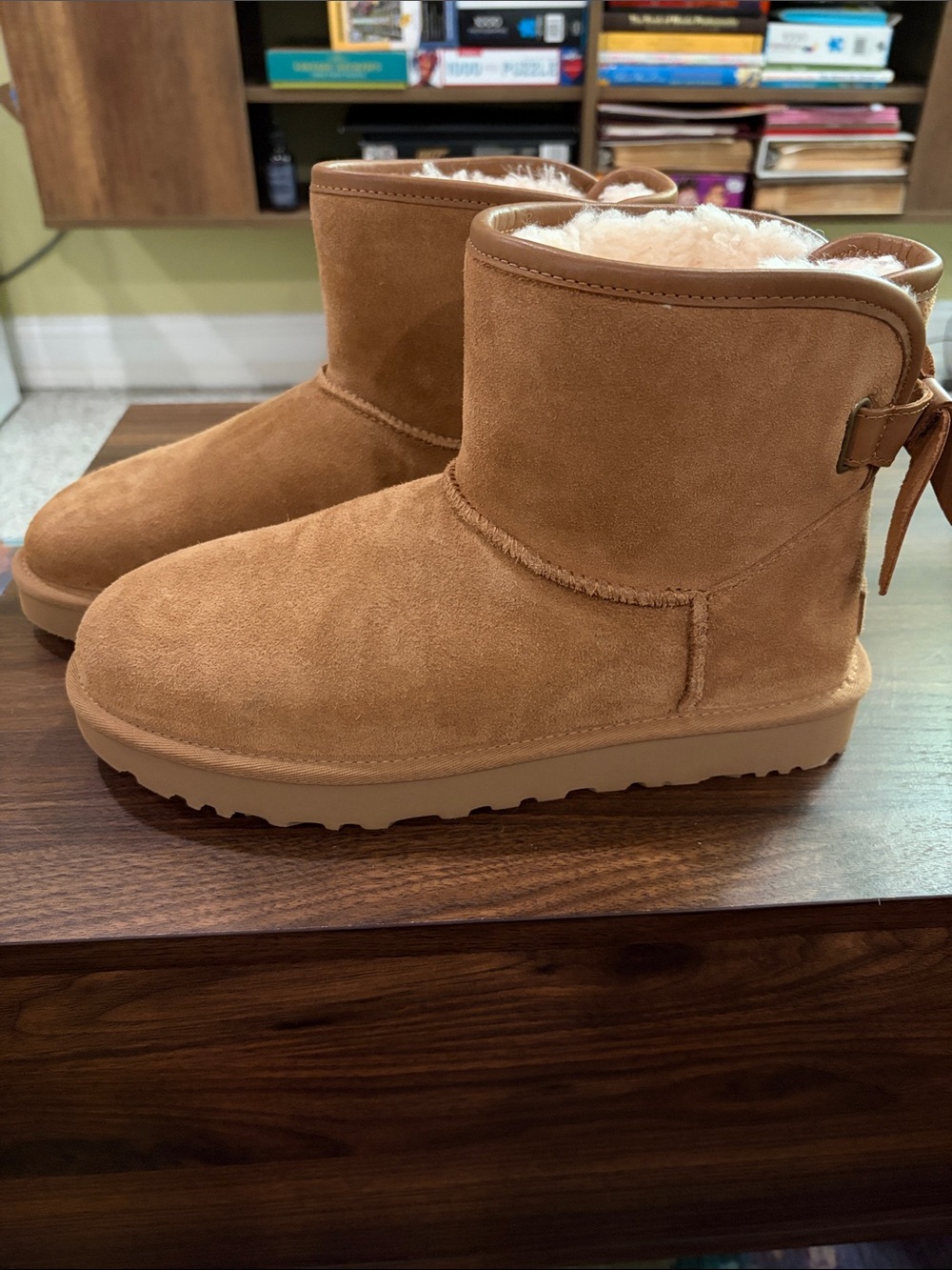 NEW UGG Mini Bailey Bow II Tan sz 10 W